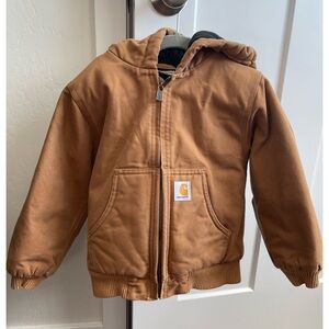 Carhartt flannel quilt lined active jacket in Carhartt brown